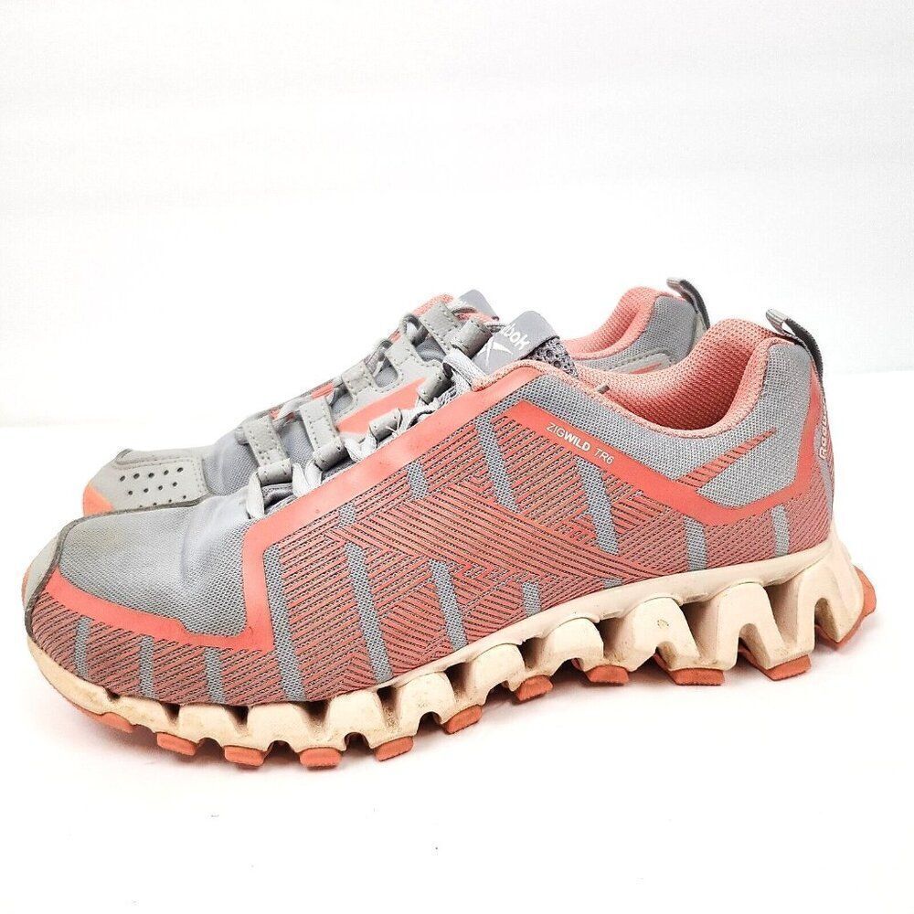 REEBOK Zigwild TR6 S42637 Pugry Gray Pink Walking Shoes Womens size 9